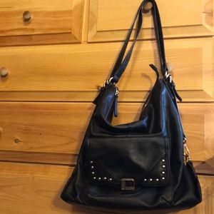 Black hobo style handbag